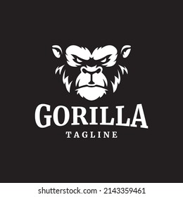gorilla  head  gorilla face  animal  logo design vector icon illustration graphic creative idea