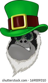 Gorilla head with hat