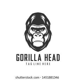 gorilla head logo designs vector