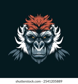 Gorilla Head Logo Emblem Vetor Art