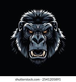 Gorilla Head Logo Emblem Vetor Art