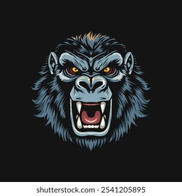 Gorilla Head Logo Emblem Vetor Art