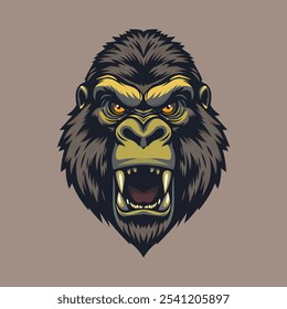 Gorilla Head Logo Emblem Vetor Art