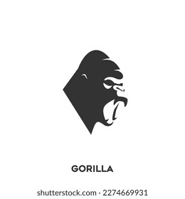 gorilla head logo illustration design