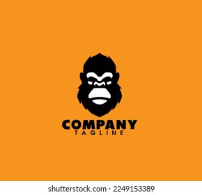 Gorilla head logo simple design