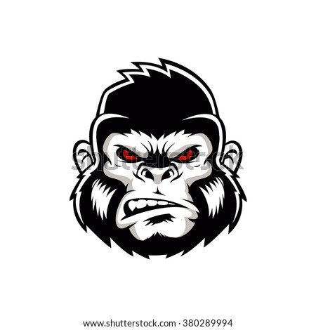 Gorilla Head Logo Vector Stock Vector Royalty Free 