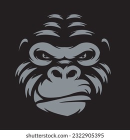 Gorilla head logo vector Background