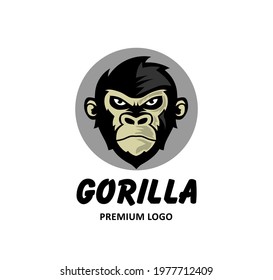 gorilla head logo vector illustration