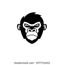gorilla head logo vector illustration