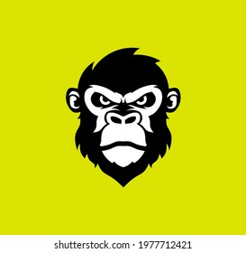 gorilla head logo vector illustration