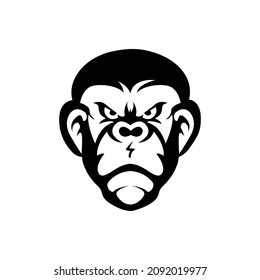 Gorilla head logo vector illustration.