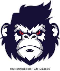 Gorilla Head Logo Vector Template Illustration Design. Mascot Gorilla Logo design Gorilla sport logo