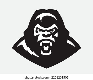 Gorilla head logo.Monkey emblem design editable for your business. Vector illustration. 