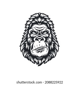 Gorilla Head Mascot Design Vector