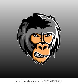 Gorilla head mascot vector design