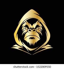 gorilla head sport logo vector image,the reaper with head gorilla