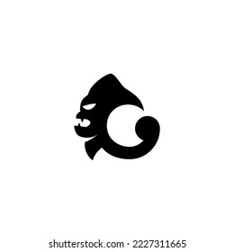 gorilla head vector illustration for icon,symbol or logo. gorilla template logo