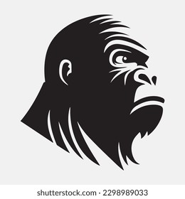 Gorilla head Vector illustration. Gorilla Vintage Logo