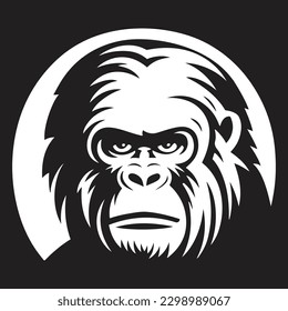 Gorilla head Vector illustration. Gorilla Vintage Logo