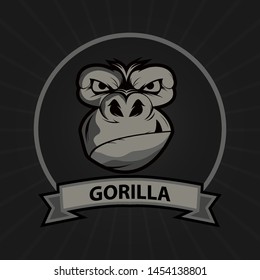 gorilla head vector image for sport logo