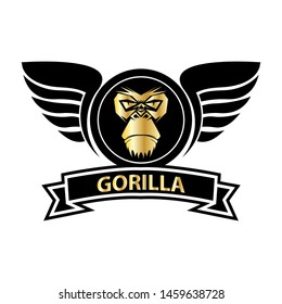 gorilla head vector image. white background