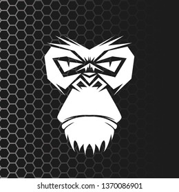gorilla head vector logo