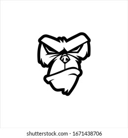Gorilla Head Vector, Monkey Head Vector, Ape Face Logo
