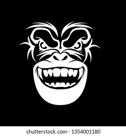 gorilla head vector for sport business logo