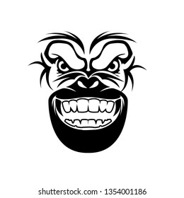 gorilla head vector for sport business logo