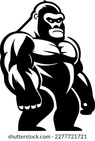 Gorilla - High Quality Vector Logo - Vector illustration ideal for T-shirt graphic