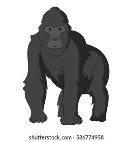 Gorilla icon. Cartoon illustration of gorilla vector icon for web