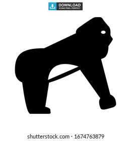 gorilla icon or logo isolated sign symbol vector illustration - high quality black style vector icons
