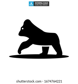 gorilla icon or logo isolated sign symbol vector illustration - high quality black style vector icons
