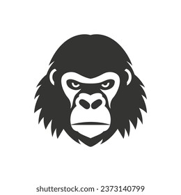 Icono de gorila sobre fondo blanco - Ilustración vectorial simple