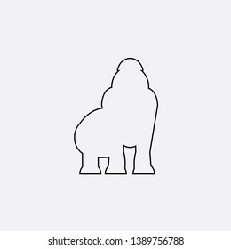 gorilla icon sign signifier vector