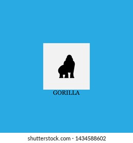 gorilla icon sign signifier vector