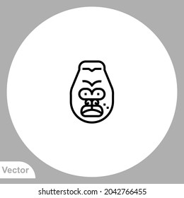 Gorilla icon sign vector,Symbol, logo illustration for web and mobile