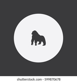 Gorilla icon silhouette vector illustration

