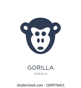 Gorilla icon. Trendy flat vector Gorilla icon on white background from animals collection, vector illustration can be use for web and mobile, eps10