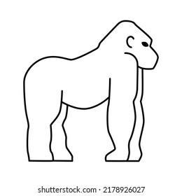 Gorilla Icon Vector Design Template.
