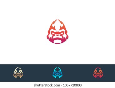 Gorilla icon vector illustration design logo