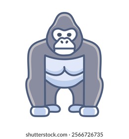 Gorilla icon vector isolated on white background for your web and mobile app design, Gorilla logo concept