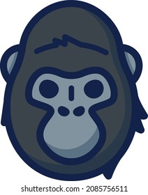 Gorilla illustration icon design flat animals
