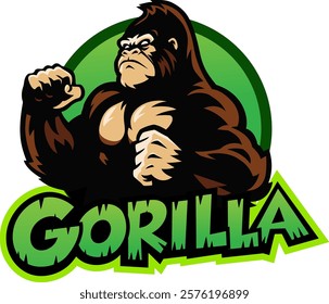 Gorilla illustration, vector designed logo