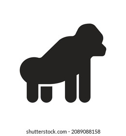 gorilla illustration, vector, icon. very suitable for logos, websites, applications, apps, backgrounds and more.