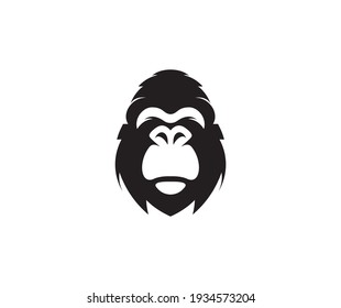 Gorilla Illustration Vector Logo Template 