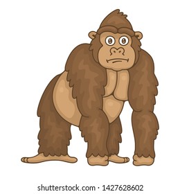 Gorilla. isolated on white background