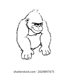 gorilla isolated on white background