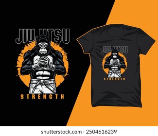 gorilla jiu jitsu t shirt design