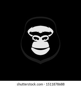 Gorilla King Kong Head Logo Vector Template